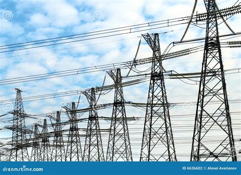 Electric Power Masts Stock Photography Image 6636602