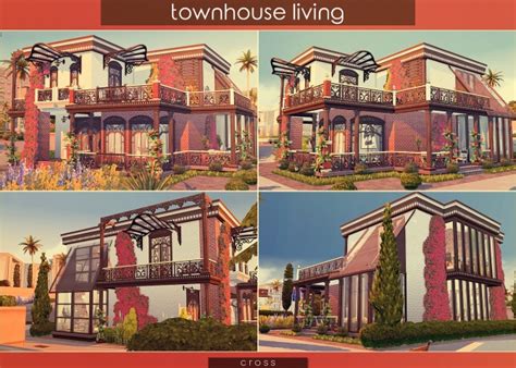 Townhouse Living By Praline At Cross Design Sims 4 Updates
