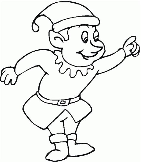 Cute Elf Coloring Pages - Coloring Home