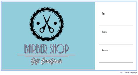 Haircut gift certificate templates gift certificate. 7+ Barber Shop Gift Certificate Template Free Printables