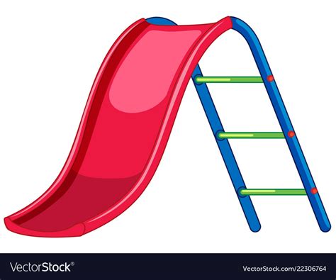 Red Slide Playground Equipment Royalty Free Vector Image