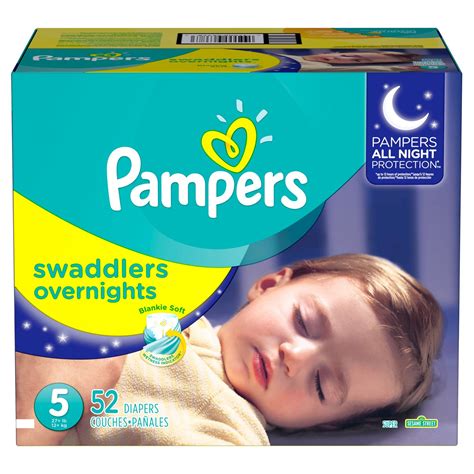 Pampers Swaddlers Overnight Diapers Size 5 52 Ct Overnight