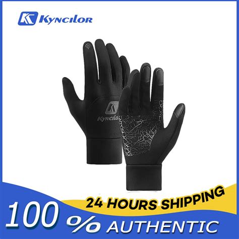 Kyncilor Windproof Cycling Gloves Bicycle Men Touchscreen Full Finger