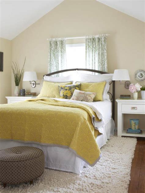 Add a touch of green to your bedroom with opulent velvet bed linen, then break the rules by mixing blue and green together (without a colour in between). Decorating Ideas for Yellow Bedrooms | Better Homes & Gardens