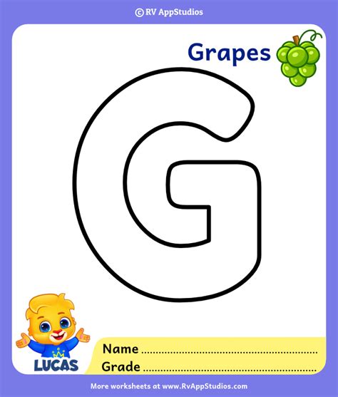 Alphabet Letters Coloring Pages G