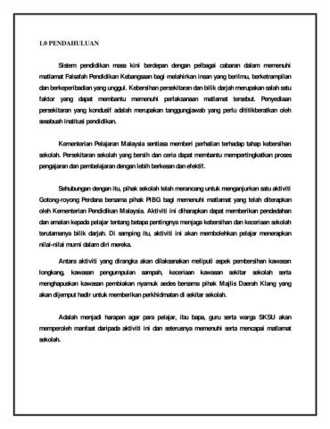 Laporan aktiviti khidmat kemasyarakatan program bina insan guru tahun 2015 nama pelajar : Contoh Laporan Khidmat Masyarakat Gotong Royong