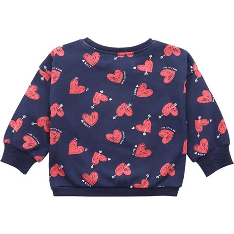 Buy Minoti Girls Hearts Sweatshirt Blue