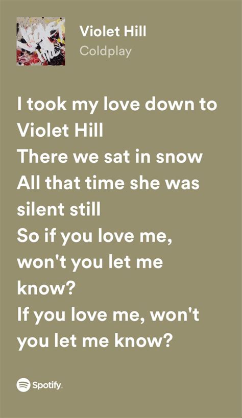 A Poem Written In White With The Words I Took My Love Down To Violet Hill