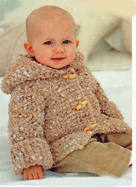 Learn how to make this knitted kimono jacket for babies using pop corn stitches. Details about Knitting Pattern -Baby-6yrs Hoodie Chunky ...