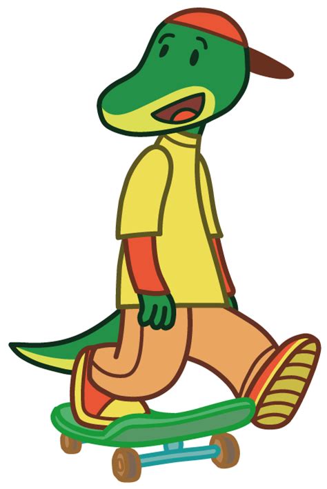 Misha Character Lorenz The Crocodile On His Skateboard Transparent Png