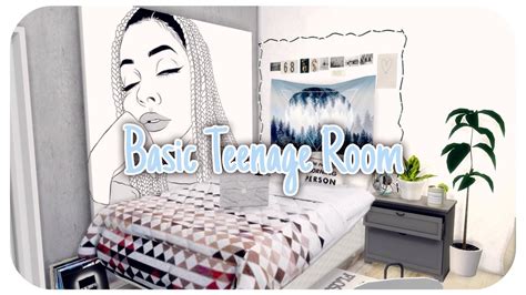 The Sims 4 Basic Teenage Bedroom Room Buildspeed Buildcc Links