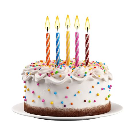 Birthday Cake With Candles Isolated Birthday Celebrate Cake PNG