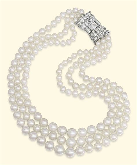 A Pearl And Diamond Necklace Christies
