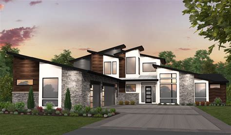Owen geiger as complete and ready to build from. Madrid | Large L-shaped Modern House Plan by Mark Stewart