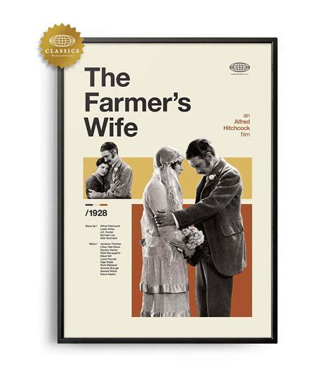 Mid Century Classic The Farmers Wife Movie Poster Weekend Poster