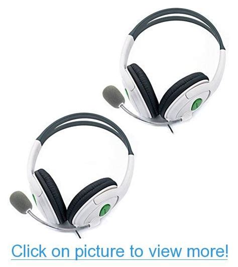 Hde White Gaming Headset With Microphone Mic For Microsoft Xbox 360