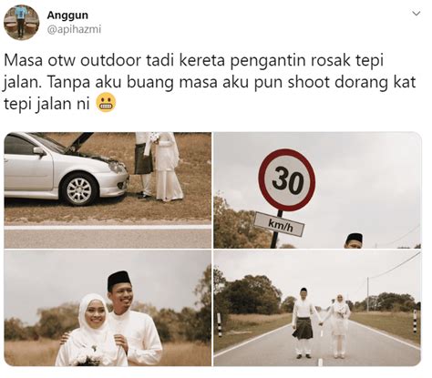 Dia pun berhenti parking tepi jalan. Kereta Rosak OTW Ke Pantai, Jurufoto Dedah Kisah Sebalik ...