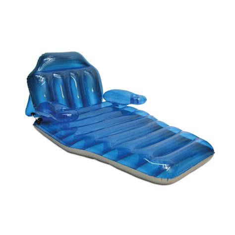 80 Inflatable Transparent Blue Adjustable Swimming Pool Lounger