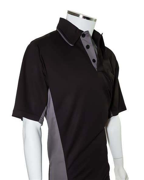 Asc Current Major League Replica Umpire Shirt Black With Charcoal Gr