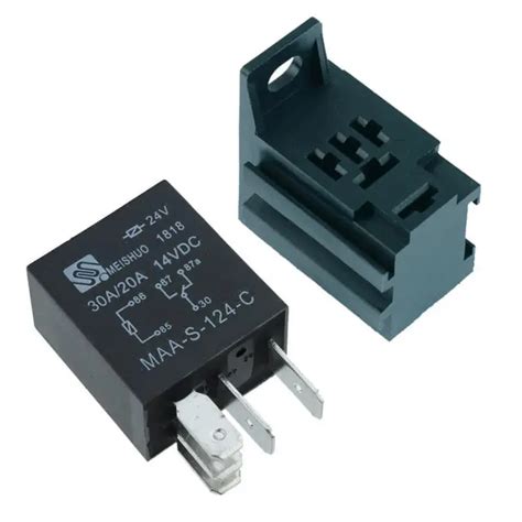 12v Micro Automotive Changeover Relay 30a 5 Pin Spdt Holder Socket