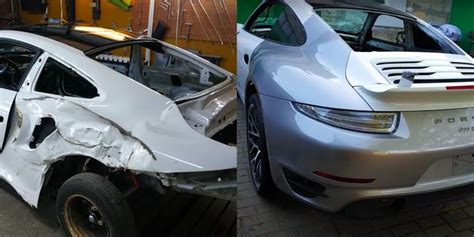 Totaled Porsche 911 Turbo S Gets Fixed Like New Repair Video