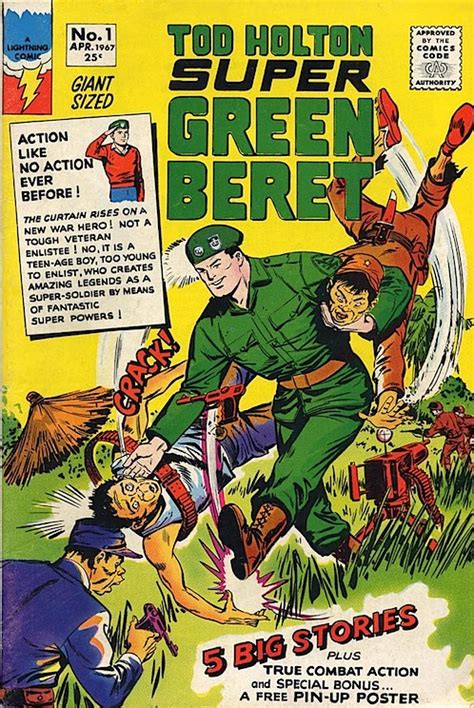 Kooky 60s Comic Book Scan Super Green Beret Boing Boing
