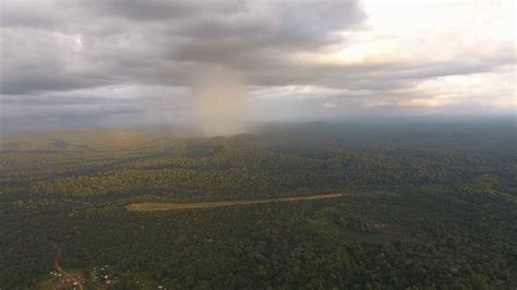 Heavy rainfall over amazonian rainforest in Saül. French Guiana by ...