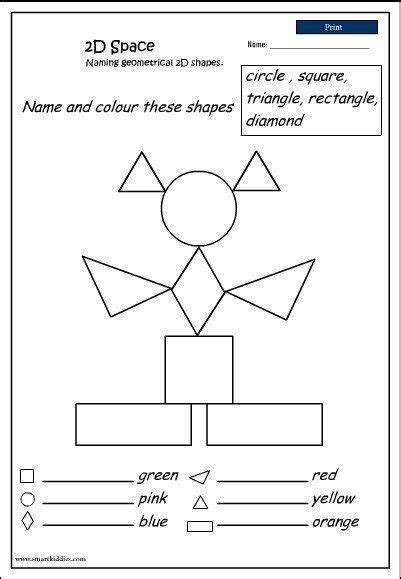 Two Dimensional Shapes Worksheets Grade 2 2 Dimensional Shapes