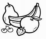 Coloring Pear Fruit Banana sketch template