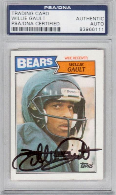 Willie Gault Chicago Bears 1987 Topps Signed Autograph Psadna