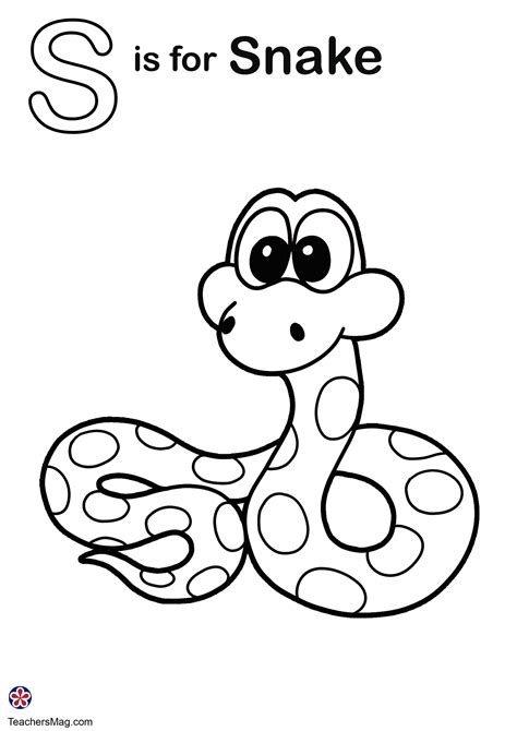 Letter S Coloring Pages. TeachersMag.com