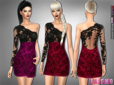 The Sims Resource 228 Rose Dress