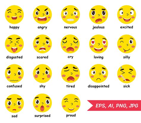 Feelings Faces Kids Png Emoji Clipart Emotions Clipart Etsy New Zealand