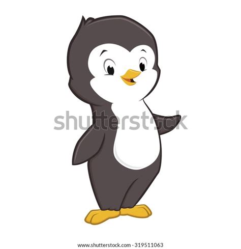 Vector Illustration Cute Cartoon Baby Penguin Stock Vector Royalty