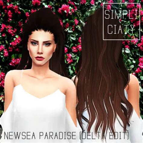 Simpliciaty Newsea S Paradise Hair Retextured Sims Hairs My XXX Hot Girl