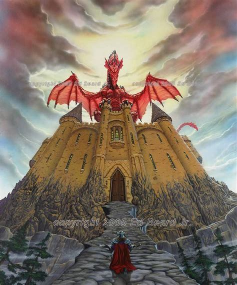 Red Dragon Castle Knight Fealty Dungeons And Dragons Pinterest