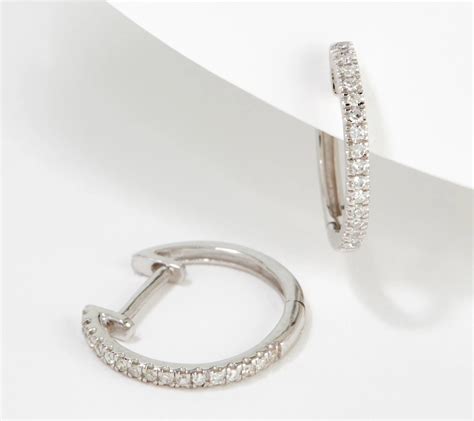 Affinity 14K Gold Diamond Huggie Hoop Earrings 0 10cttw QVC Com