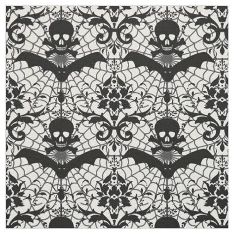 Halloween Damask Fabric Halloween Fabric Gothic Pattern Goth Wallpaper