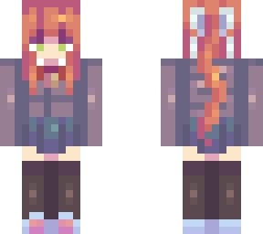 (ddlc animation) monika plays minecraft part 1. -: Just Monika :- | Minecraft Skin