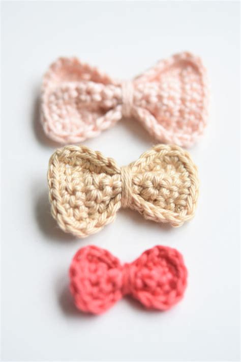 Crochet Bow 3 Sizes Free Crochet Pattern Lilleliis