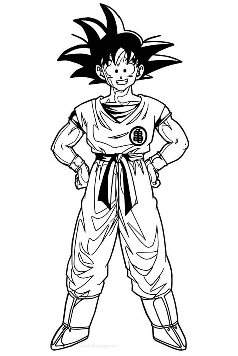 Strong Son Goku Coloring Page Free Printable Coloring Pages For Kids