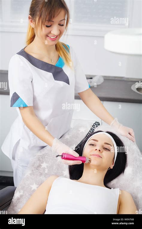 Woman Having Underarm Laser Hair Removal Epilation Stock Photo Alamy