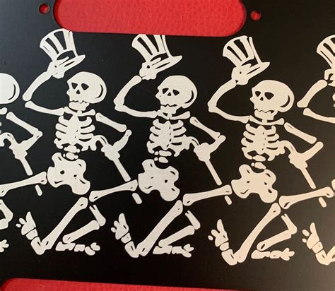 Grateful Dead Dancing Skeletons Laser Engraved Aluminum Etsy Uk