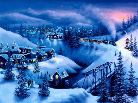 38 Christmas Train Desktop Wallpaper