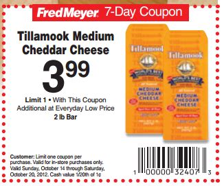 Fred meyer coupon tips & tricks. HOT! Tillamook Cheese 2 lb Block As Low as $2.99 at Fred ...