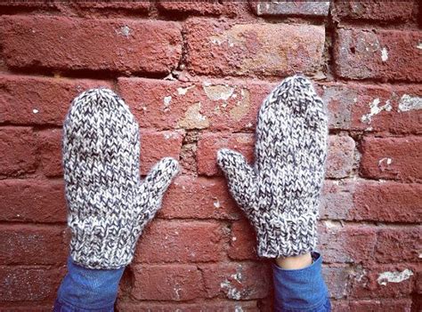Hudson Mittens 100 Recycled Yarn Lambswoolangora By Awoolstory