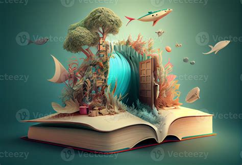Books Imagination 3d Illustration Generate Ai 22631361 Stock Photo