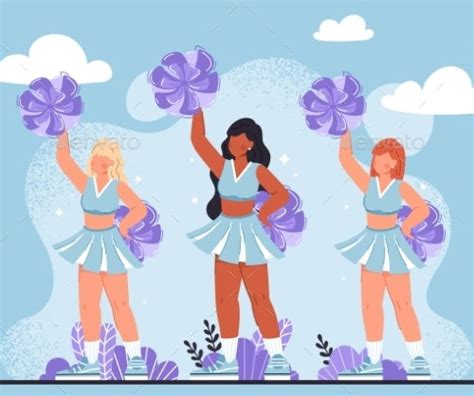 Smiling Cheerleaders Dancing By Mymentalhealth Graphicriver