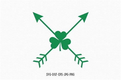 Shamrock Cross Arrows Svg St Patricks Day Svg