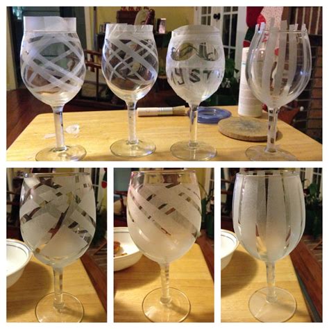 Diy Frosted Wine Glasses Crafts And Diy Pinterest